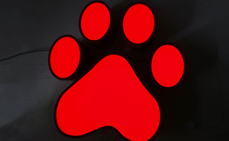 正面发光灯箱字