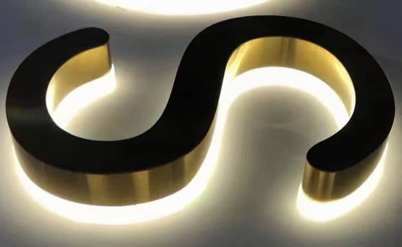 不锈钢电镀背发光字