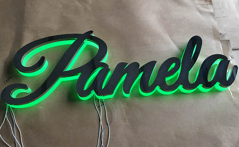 背发光不锈钢字