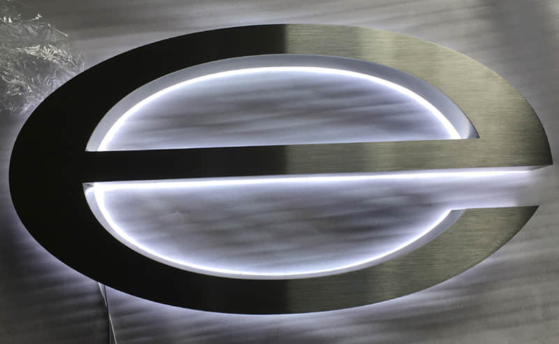 拉丝不锈钢背发光字