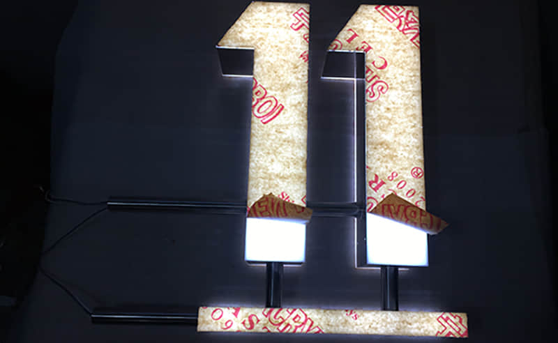 双面发光不锈钢无边字