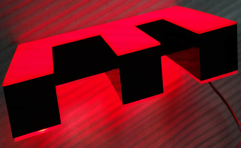 双面发光铝无边字