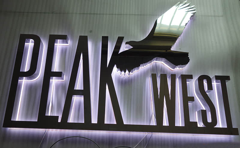 背面发光不锈钢字