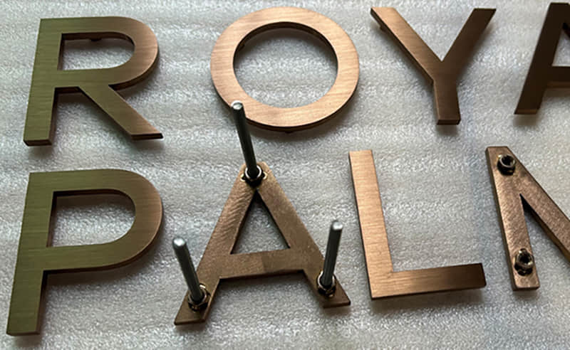 电镀不锈钢实心字