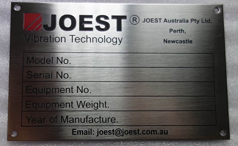 不锈钢设备铭牌